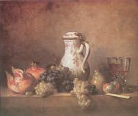 Chardin, Jean Baptiste Simeon - Grapes and Pomegranates